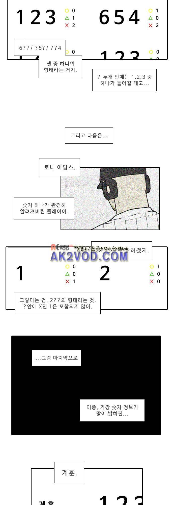 락 시저 페이퍼러 133화 - 실전 숫자 야구게임 (8) 4